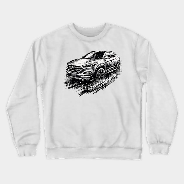 Hyundai Tucson Crewneck Sweatshirt by Vehicles-Art